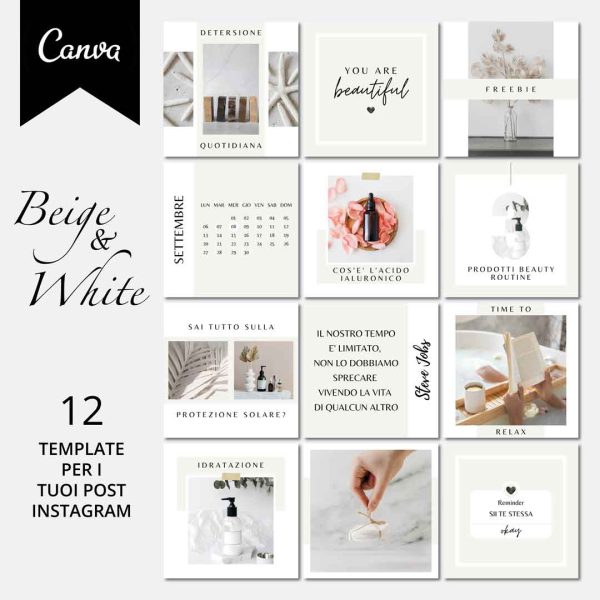 Template Instagram Beige & White