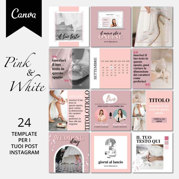 Template Instagram Pink & White