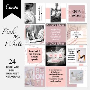 24 Template Instagram Pink & White