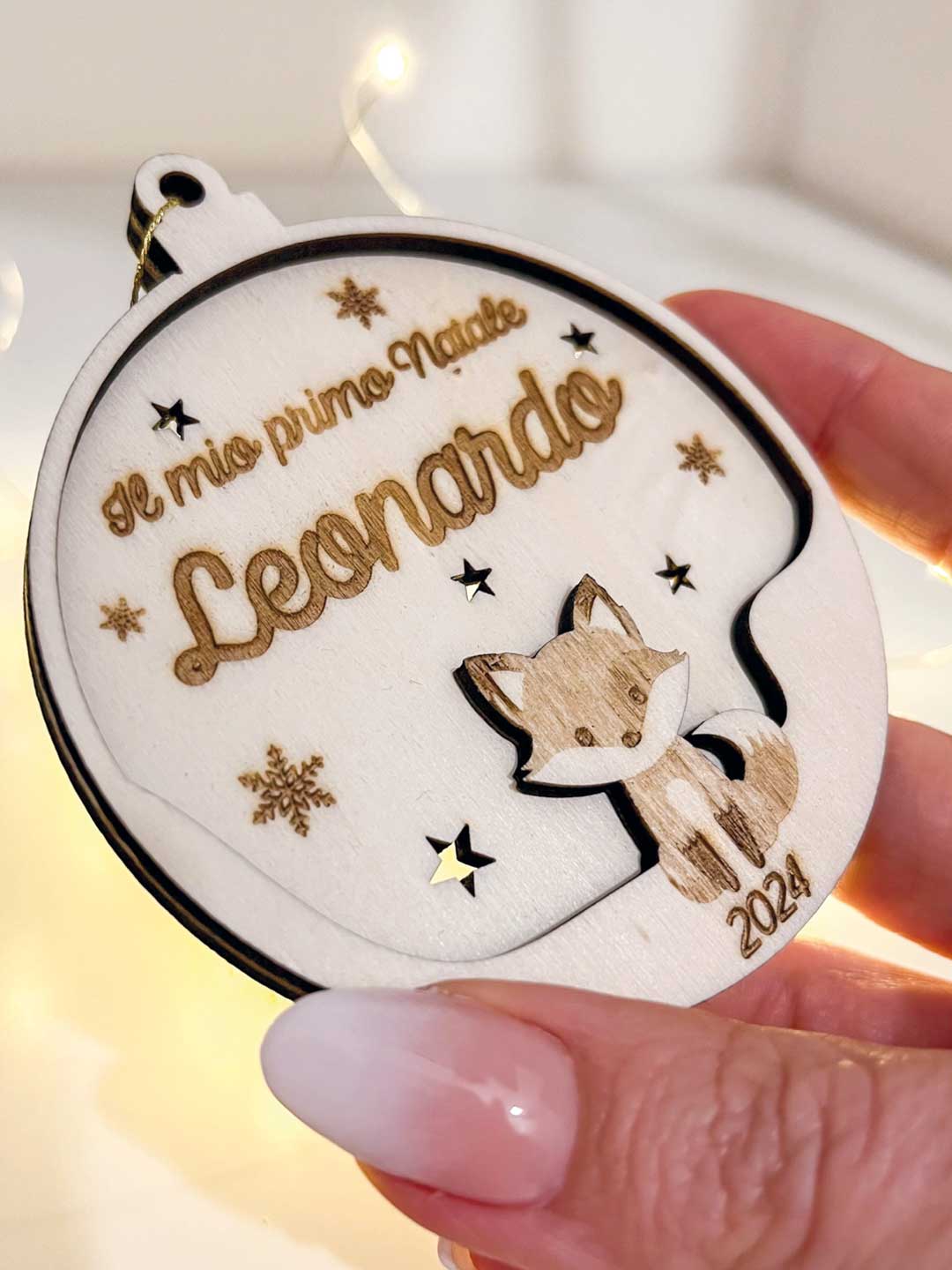 Pallina il mio primo Natale legno personalizzata con nome
