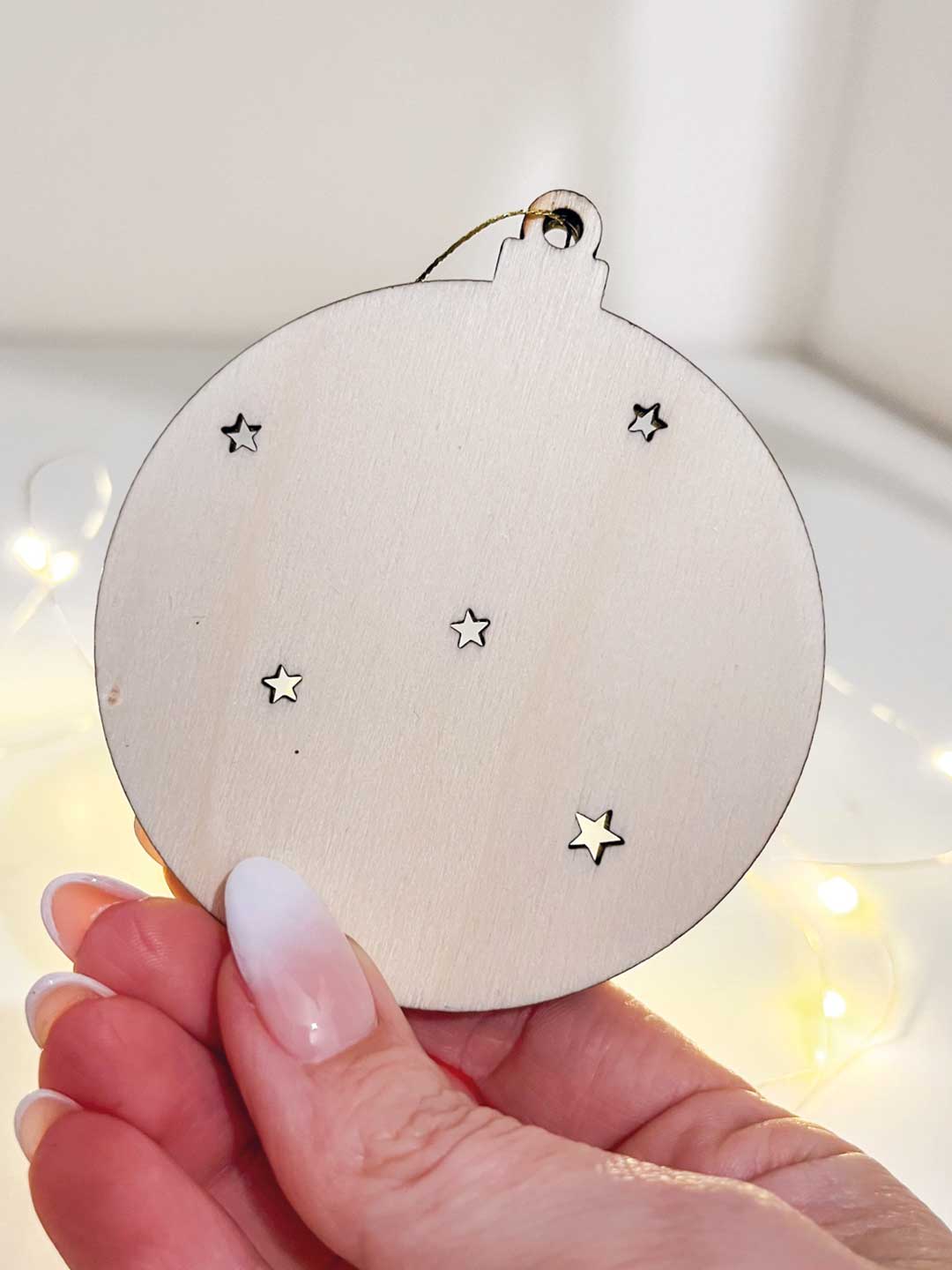 Pallina Natale Legno Personalizzata il mio primo Natale con nome