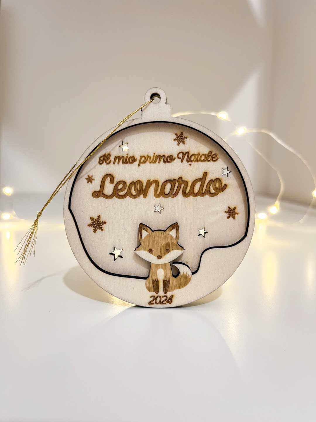 Pallina Legno Personalizzata il mio primo Natale